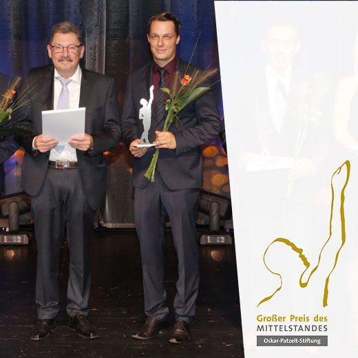 Artur und Daniel Kehrle als stellvertretende Preisträger des großen Preises des Mittelstandes 2019