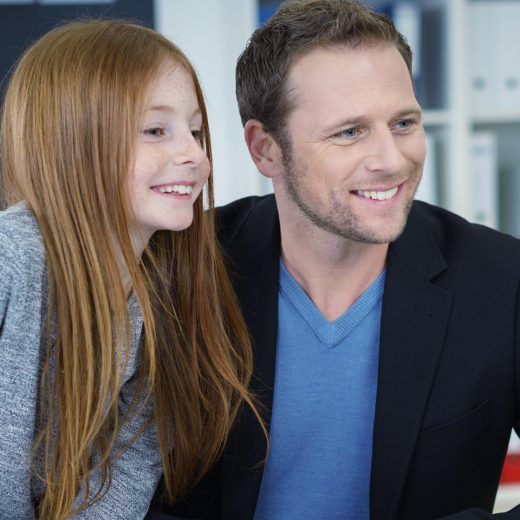 Vater und Tochter als Familie