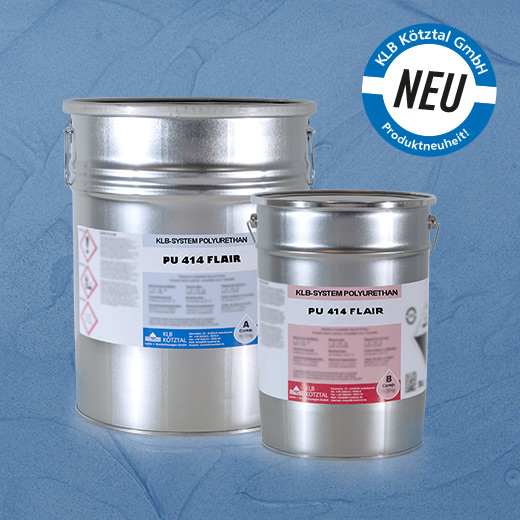 Gebinde des neuen fugenlosen Designbodens mit dem KLB-SYSTEM PU 414 FLAIR